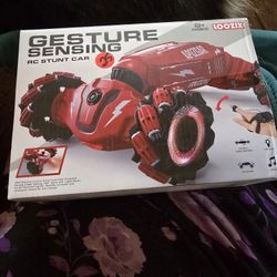Upgraded Hand Gesture Sensing RC Stunt Car with Lights Music,