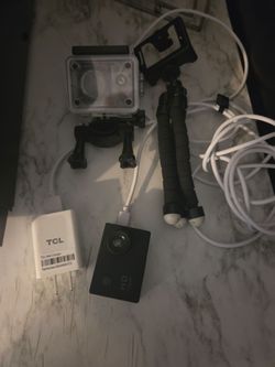 Action water prof camera and case and stand