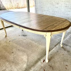 Antiqued Wood Dining Table