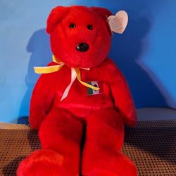 Vtg 1999 Ty Osito The Mexican Flag Red Bear Plush Large 14" Tall-$20.00