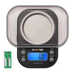 Small Mini Kitchen Scale 1000g / 0.1g Jewelry Portable Pocket Scale Weight Black
