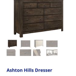 Ashton Hills Bedroom Furniture Set (Dresser, Chest, Nightstand) – Solid Wood - Sold as Set or Individual