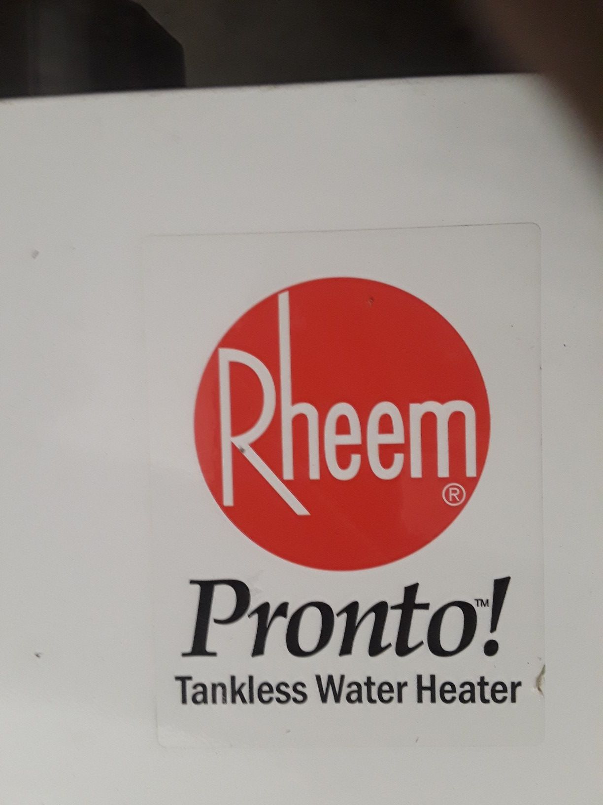 Rheem tankless water heater