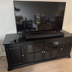 Media console, TV, Sound Bar & Wall mount