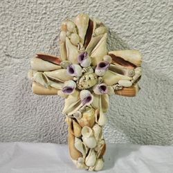 Unique Seashell Cross Wall Decor 🐚✝️