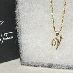 Initial or letter pendant | 14k Solid Gold Pendant | perfect gift for anyone | letter V initial V charm |