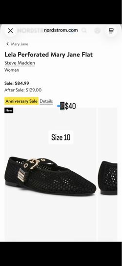 Steve Madden Lela Perforated Mary Jane Flat