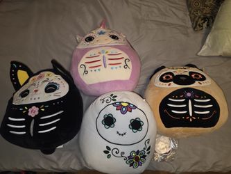 Dia de los Muertos Squishmallows Lot — Prince, Astrid, Glixa & Zelena (4)