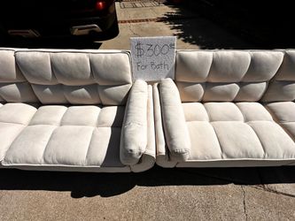 2 for $300 Firm - Convertible Futon Sofa Bed, 74.8"Fabric Futon Couch with 3 Level tilt settings
