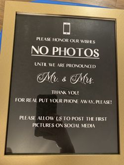 Sign for wedding