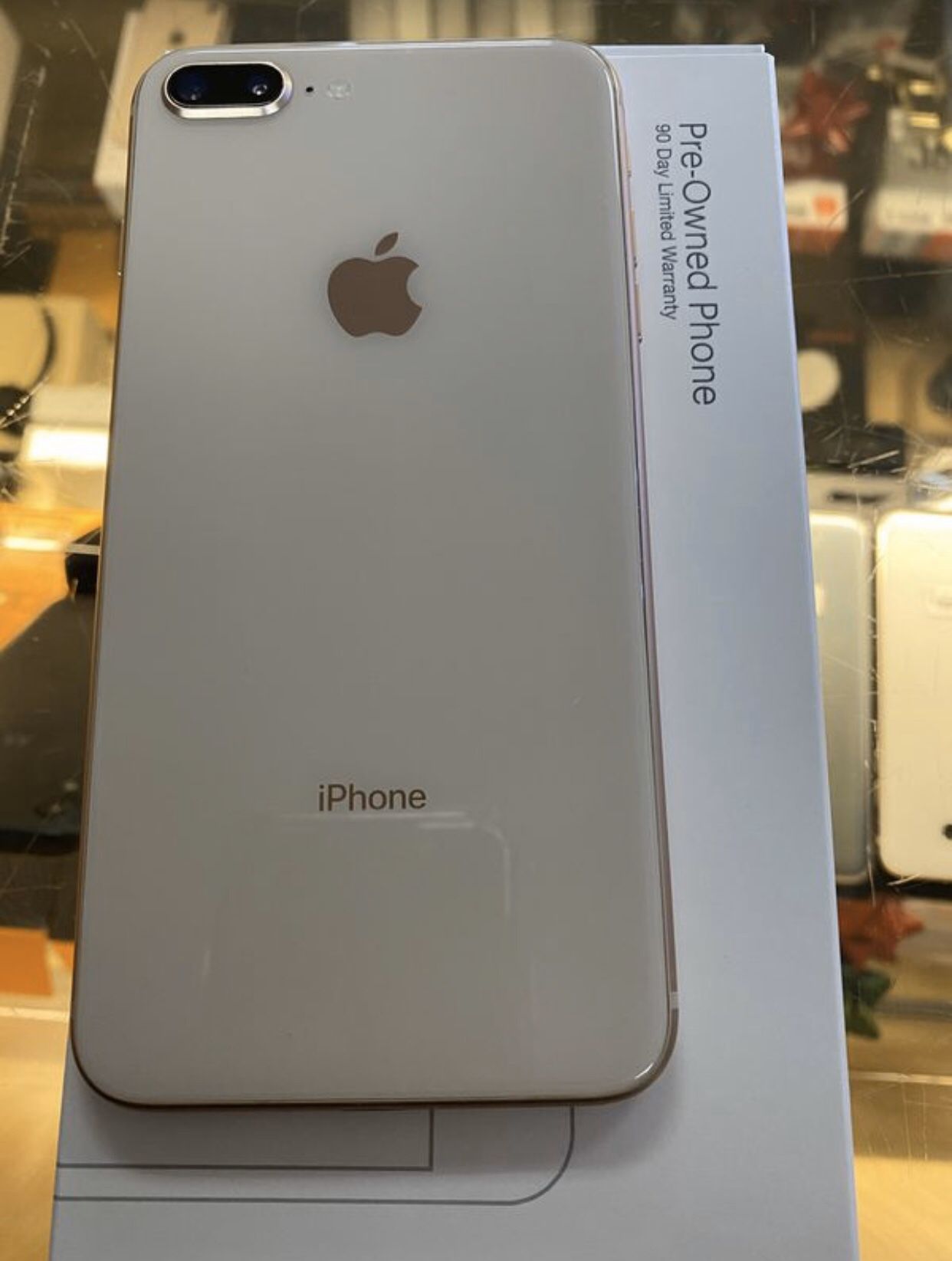 IPHONE 8 Plus pre-owned 64gb (for boost mobile only) NOT UNLOCKED. Only for new boost customers 90 day warranty through boost. GOLD! Includes first m