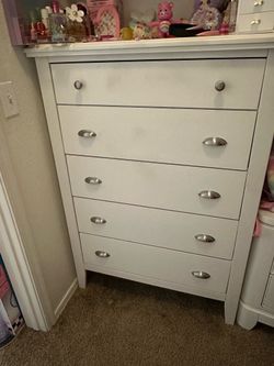 dressing Bedroom 5 Drawer White