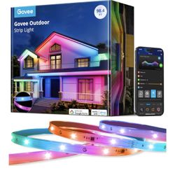 Govee Outdoor LED Strip Lights, 98.4ft Smart Outdoor Lights Work with Alexa and Google Assistant, App Control, IP65 Waterproof, RGBIC Lights for Patio