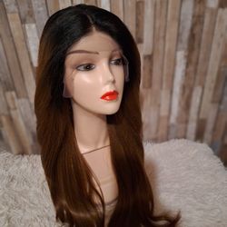 Human Hair Blend Lace Front Wig 