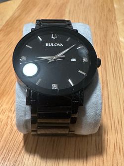Bulova Black Stainless Steel Watch