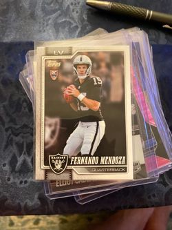 Fernando Mendoza Topps RC Raiders Football Card Lot