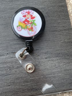 Strawberry shortcake badge reel