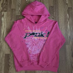 Sp5der Pink Graphic Hoodie
