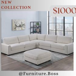 Large Sectional Sofa - 6pc Modular Sectional