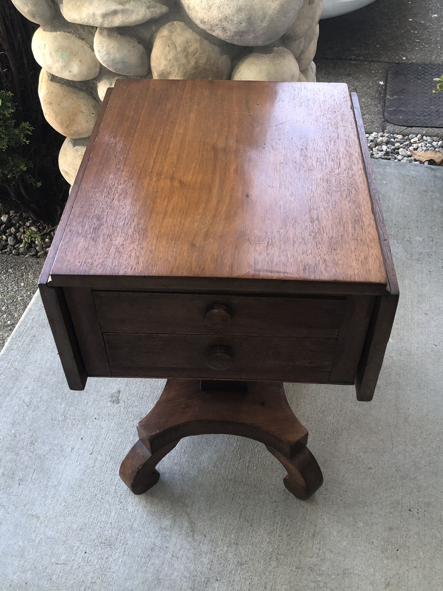 Antique solid heavy wooden table