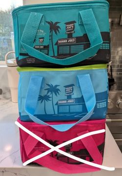 🎄🎁Trader Joe's Insulated Lunch Tote - Teal, Light Blue