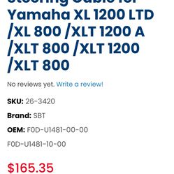 Yamaha Jet Ski Steering Cable (New)