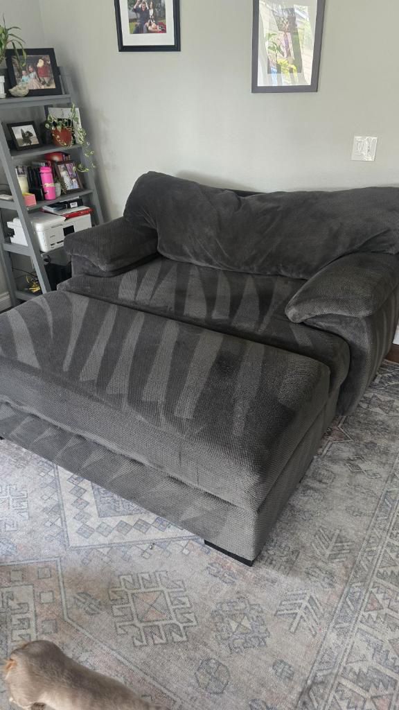 couch with matching ottoman