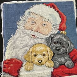 Handmade Needlepoint Christmas Santa 
