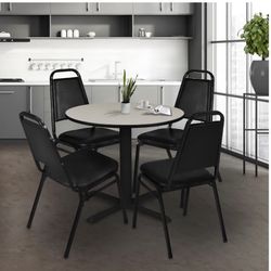 Regency Cain Small 30 in. Round X-Base Table- Maple