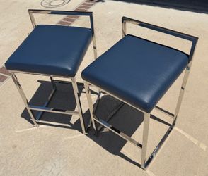4 Set of Modern Chrome Bar Stools