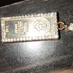 Gold bar pendant