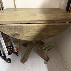 36” Round Folding Dining Table With 2 Chairs