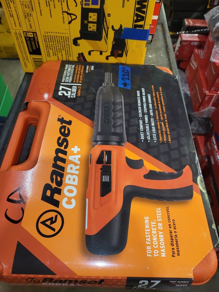 Ramset

Cobra Plus 0.27 Caliber Semi-Automatic Powder Actuated Tool (PAT) with Silencer