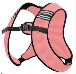 NATURELUX Weighted Vest with Reflective Stripe and Adjustable Buckle Straps, Pastel Pink, 10 lbs