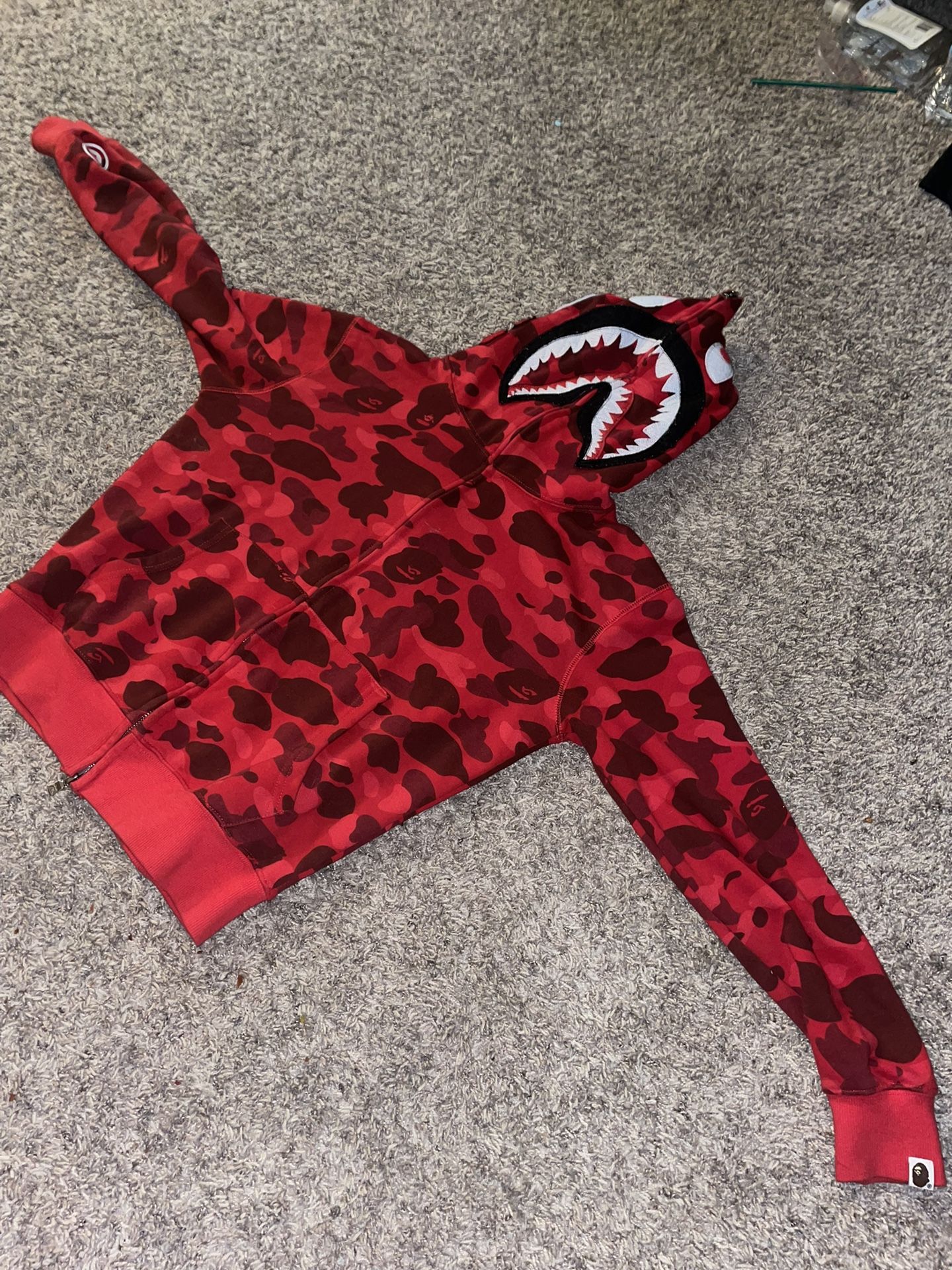 Red Bape Camo Zip Up