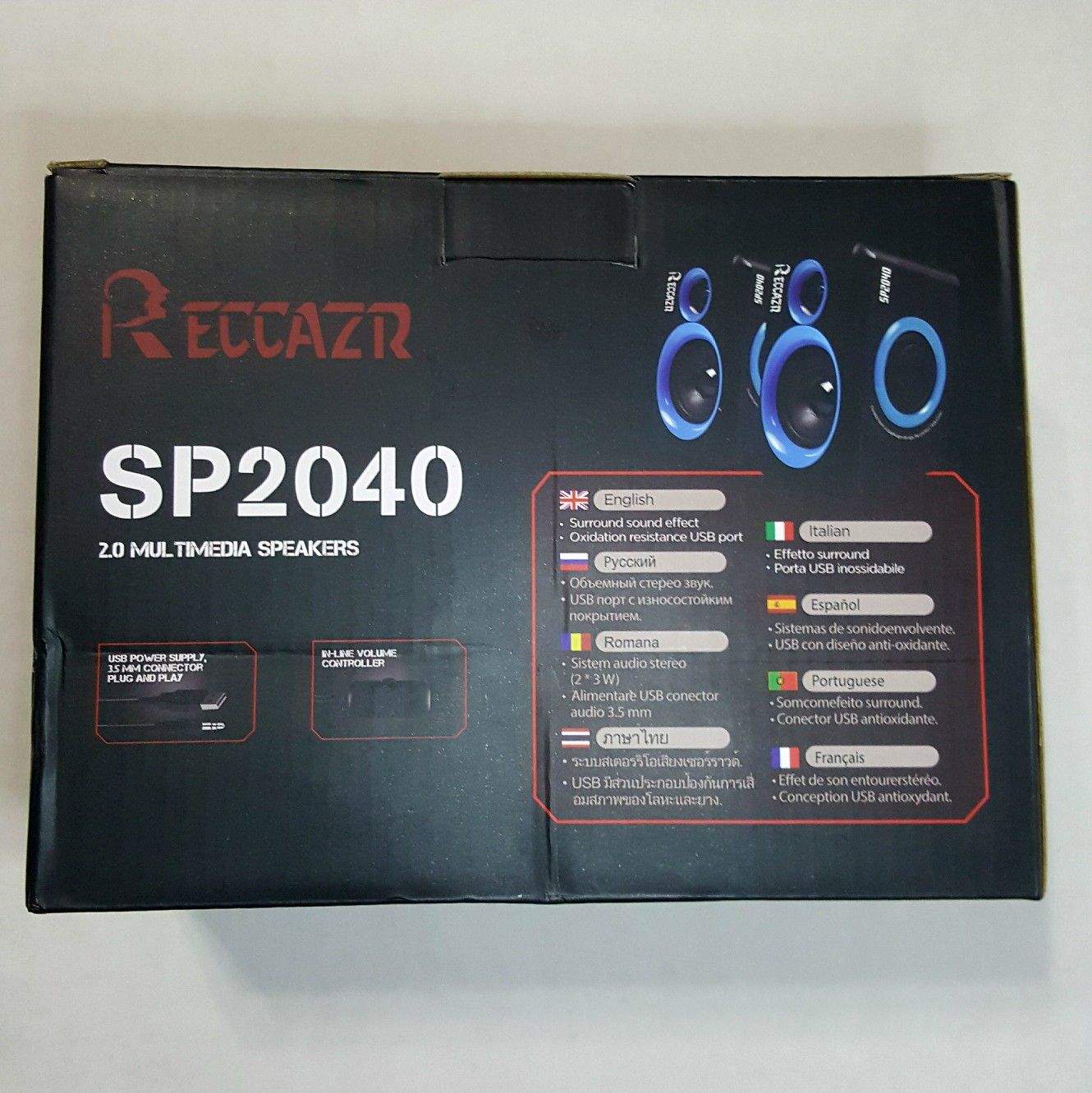 Surround Sound Computer Speakers with Deep Bass,Reccazr SP2040 USB ...