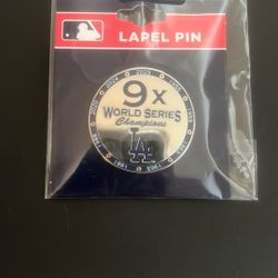 9 X World Series Champions Los Angeles Dodgers Pin