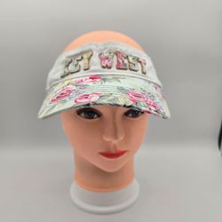 ETO Women's Key West Florida Floral Adjustable StrapbackVisor. 6