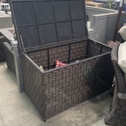 Steel Frame Wicker Storage Box
