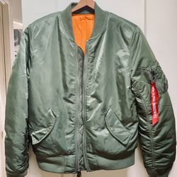 Green Bomber Jacket by Alpha Industries (Women M or Men XS) $200 New