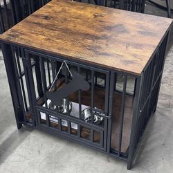 27"Dog Crate Furniture Foldable,No Assembly Dog Kennel Indoor for Small Dog,