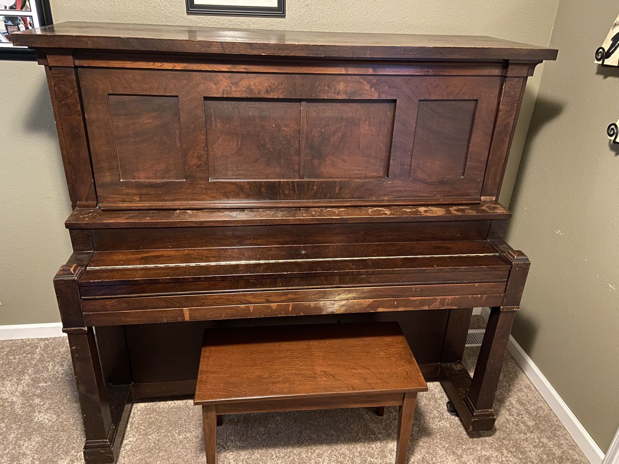 Antique Upright Beckwith Player Piano