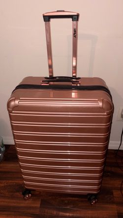 Rose gold suitcase