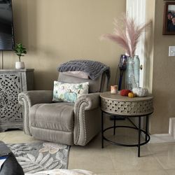 Wood And Iron Rastella End Side Table 