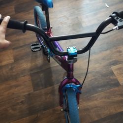 The Bike Is Blue And Pink