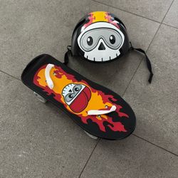 Build A Bear Bab Black Skull & Flames Skateboard Skater Biker Helmet