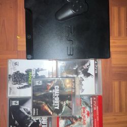 Playstation 3 console with games