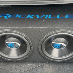 Rockville 2 12” Sub With Amp In Box