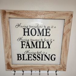Farmhouse Rustic Home Family Blessing Oversized Wall Sign