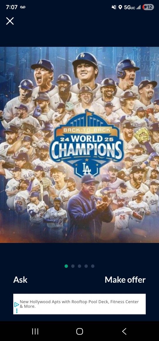 Dodger Celebration Ceremony 4 Tickets Section 127 By 3rd Base